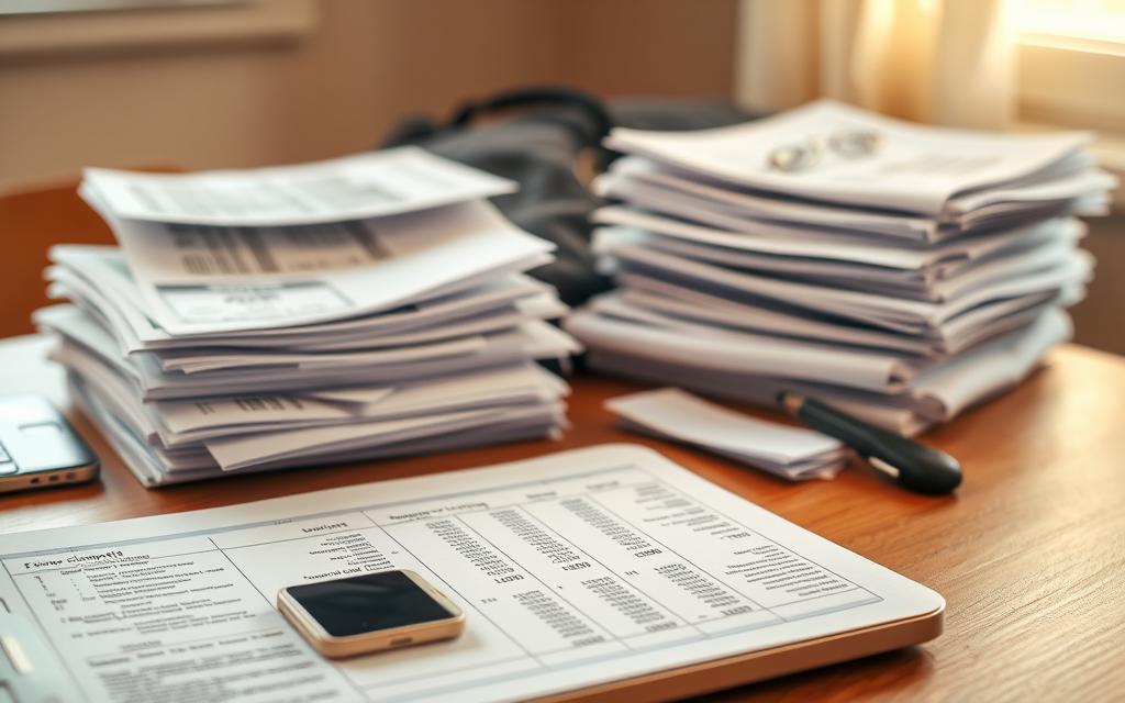A Neatly Stacked Pile Of Receipts, Invoices, And Fine Print Documents On A Wooden Desk, Illuminated By Warm, Diffused Lighting From A Nearby Window. In The Foreground, An Open Laptop Displays A Spreadsheet With Intricate Calculations, Highlighting The Various Hidden Fees And Additional Costs Associated With A Recent Purchase. The Middle Ground Features A Selection Of Common Consumer Items - A Cellphone, A Clothing Tag, A Utility Bill - Casting Subtle Shadows That Hint At The Unseen Financial Obligations They Carry. The Background Is Softly Blurred, Creating A Sense Of Focus On The Financial Documentation And The Complex Decisions Facing The Consumer. The Overall Scene Evokes A Mood Of Contemplation And The Need To Carefully Evaluate The True Cost Of A Purchase Beyond The Sticker Price.